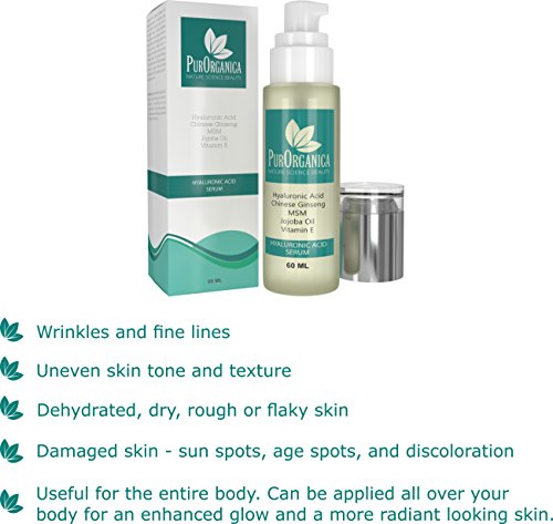 PurOrganica 60 ML Hyaluronic Acid Face Serum