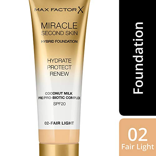 Max Factor Miracle Second Skin Foundation, Fair-Light 30ml
