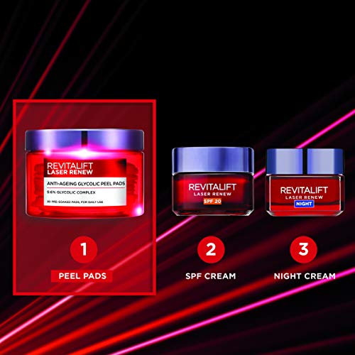 Revitalift Laser Renew Glycolic Acid Pads 25 Count