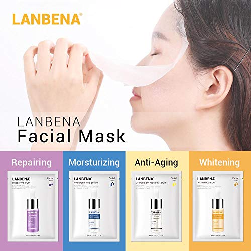 Lanbena 7-Pack Anti-Aging Facial Masks Set