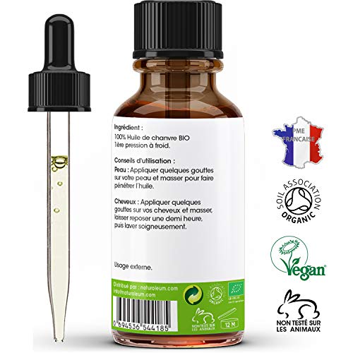 Organic Cold Pressed Hemp Oil for Skin and Hair