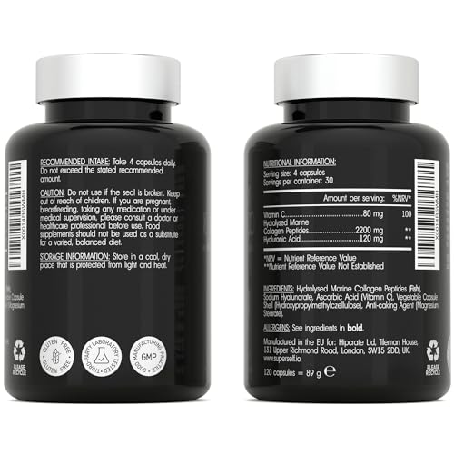 High-Dose Marine Collagen Capsules with Hyaluronic Acid