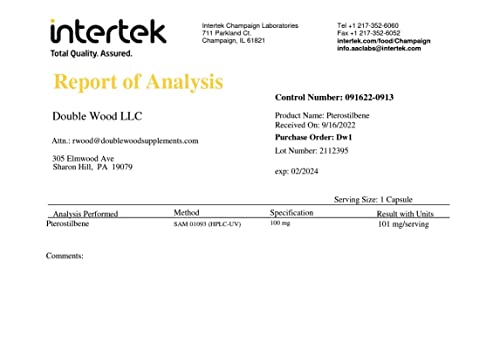 Pterostilbene 100mg Capsules for Anti-Aging Support