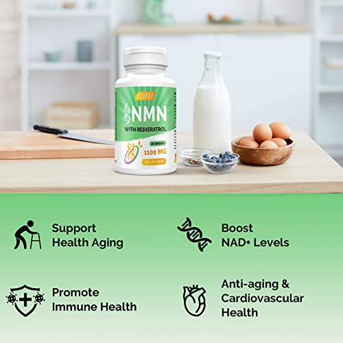 NAD+ Trans-Resveratrol 1100mg with Black Pepper