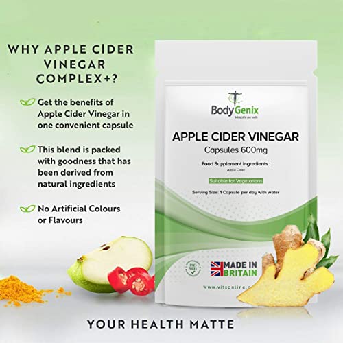 Bodygenix Apple Cider Vinegar Capsules with Probiotics