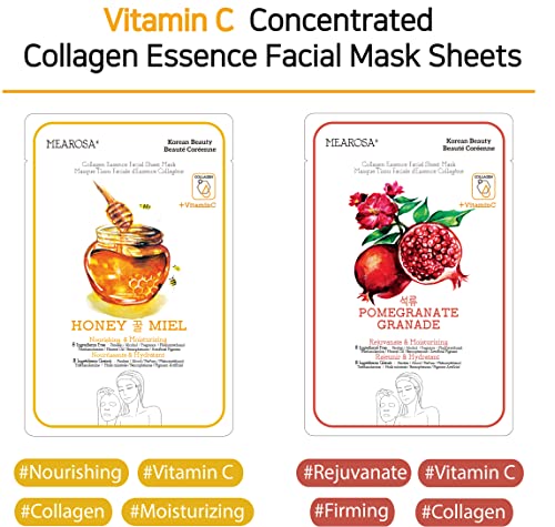 MEAROSA Korean Sheet Mask Set with Collagen