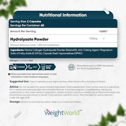 Marine Collagen Capsules - 1170mg Pure Type 1