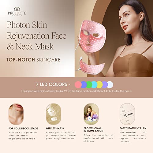 LED Face & Neck Mask for Anti-Aging and Acne