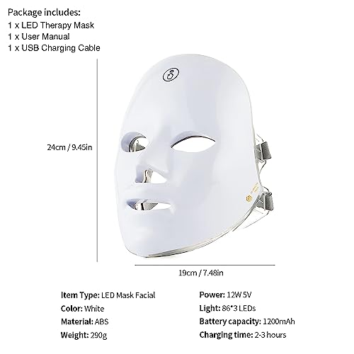 LED Face Light Therapy Mask for Anti-Aging