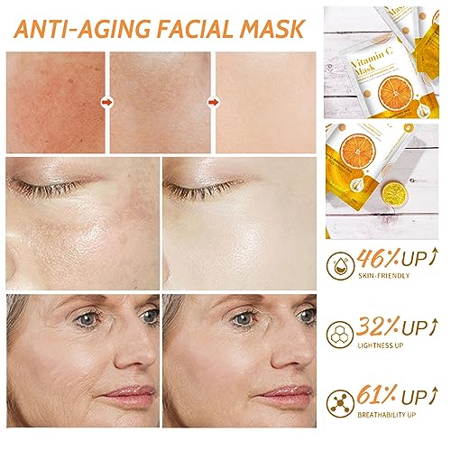 Vitamin C & Hyaluronic Acid Face Mask Set