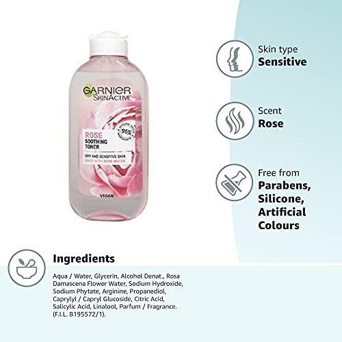 Garnier Rose Water Toner for Sensitive Skin 200ml