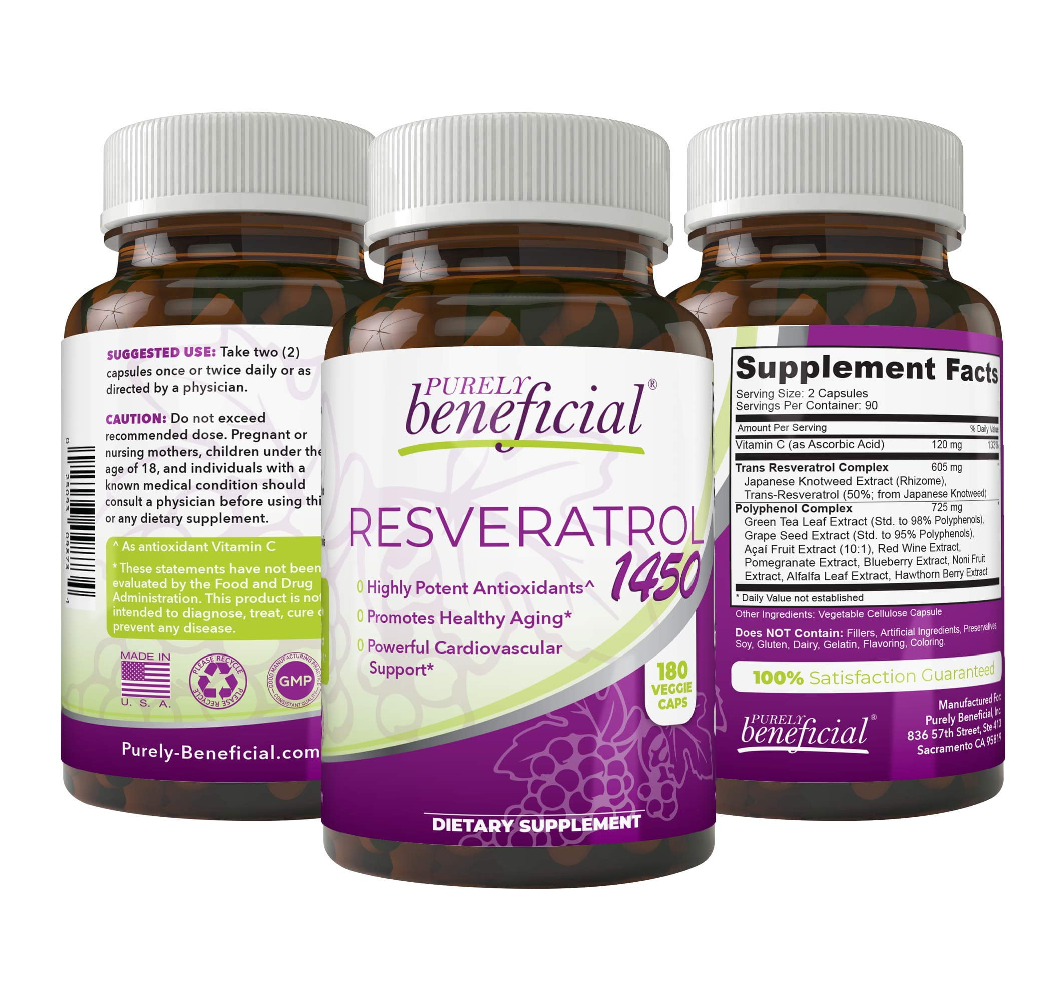 Resveratrol 1450mg - 90 Day Supply