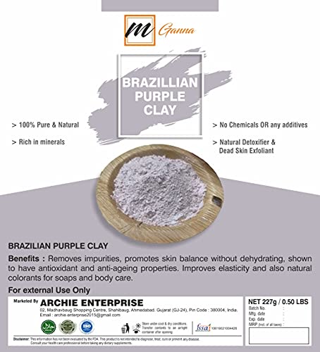 Natural Brazilian Purple Clay Powder for Anti-Aging