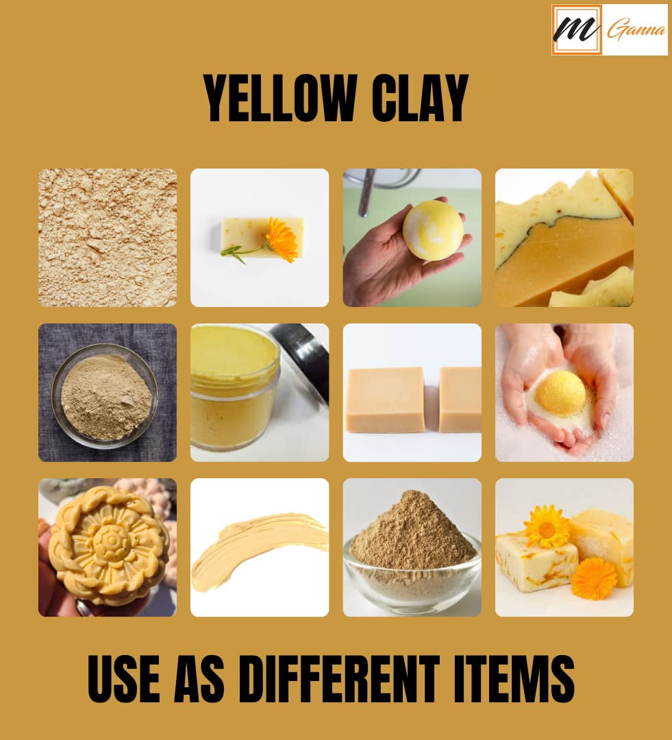 Natural Brazilian Yellow Clay Powder for Anti-Aging