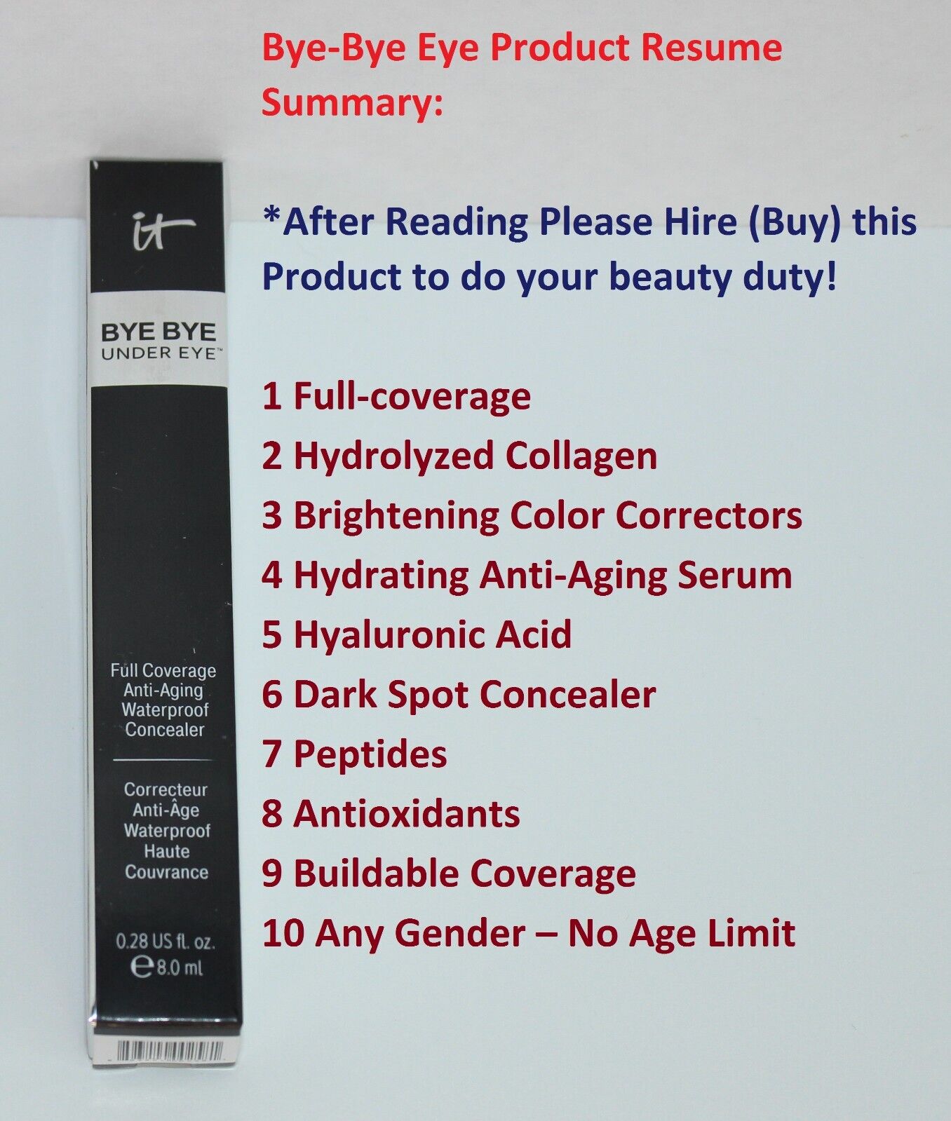 IT Cosmetics Bye Bye Under Eye Concealer 0.28 oz