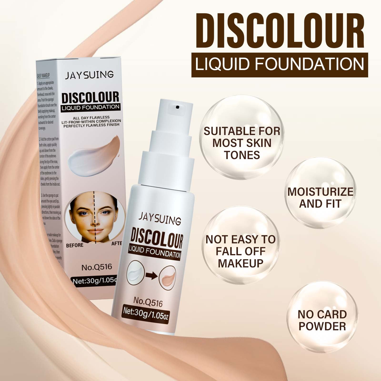 Age-Defying Creamy Liquid Foundation Makeup