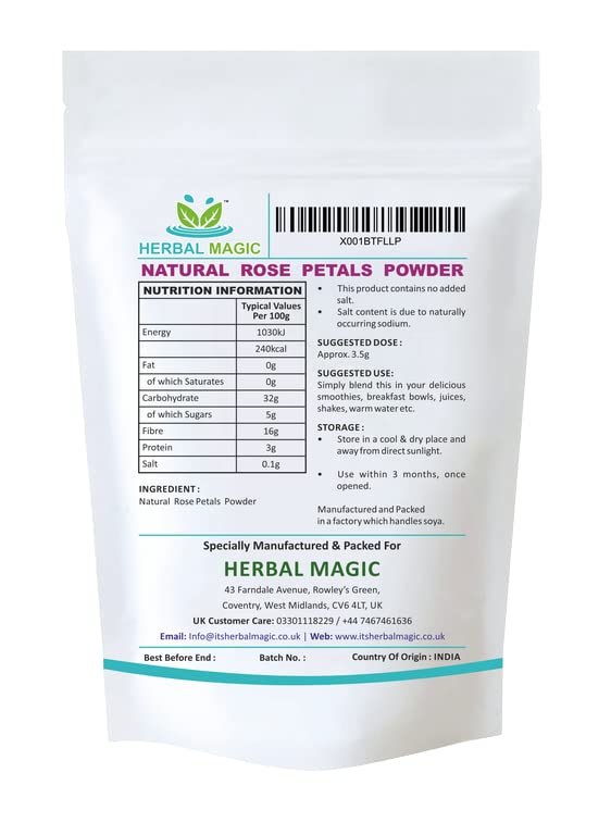 Natural Rose Petal Powder Face and Hair Mask