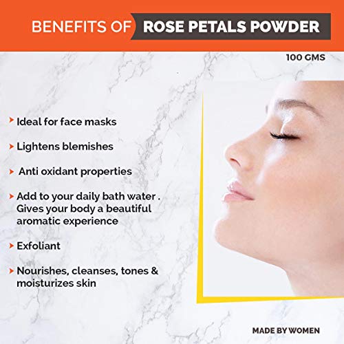 Natural Rose Petal Powder Face and Hair Mask