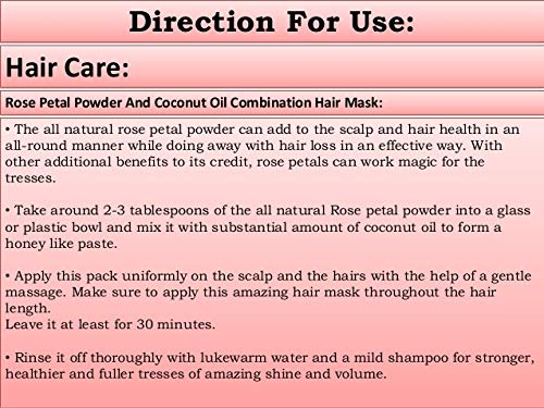 Natural Rose Petal Powder Face and Hair Mask