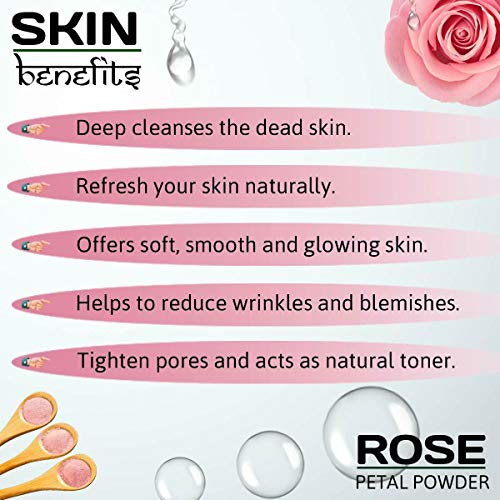 Natural Rose Petal Powder Face and Hair Mask