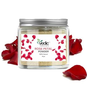 Vedic Naturals Rose Petal Powder for Youthful Skin