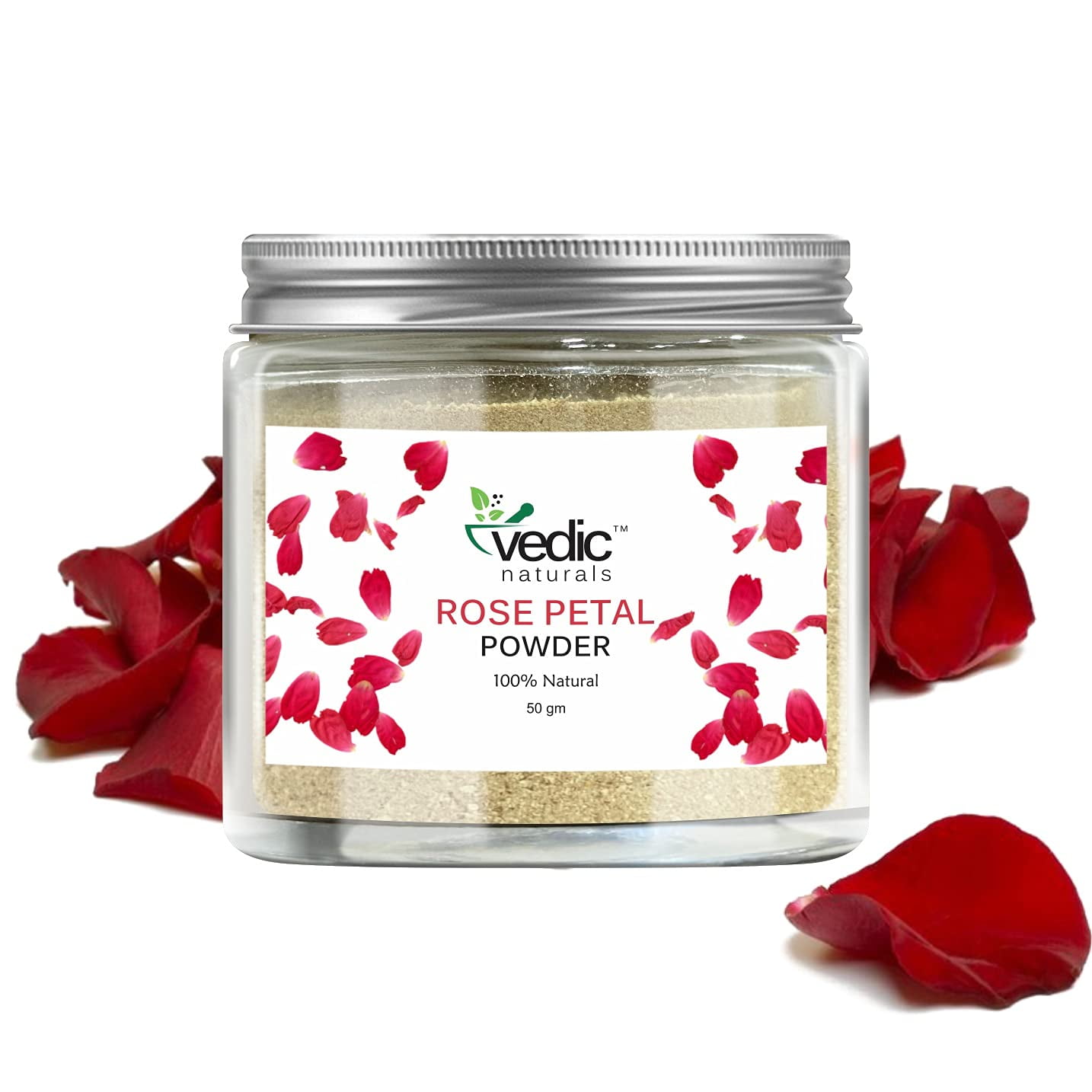 Vedic Naturals Rose Petal Powder for Youthful Skin