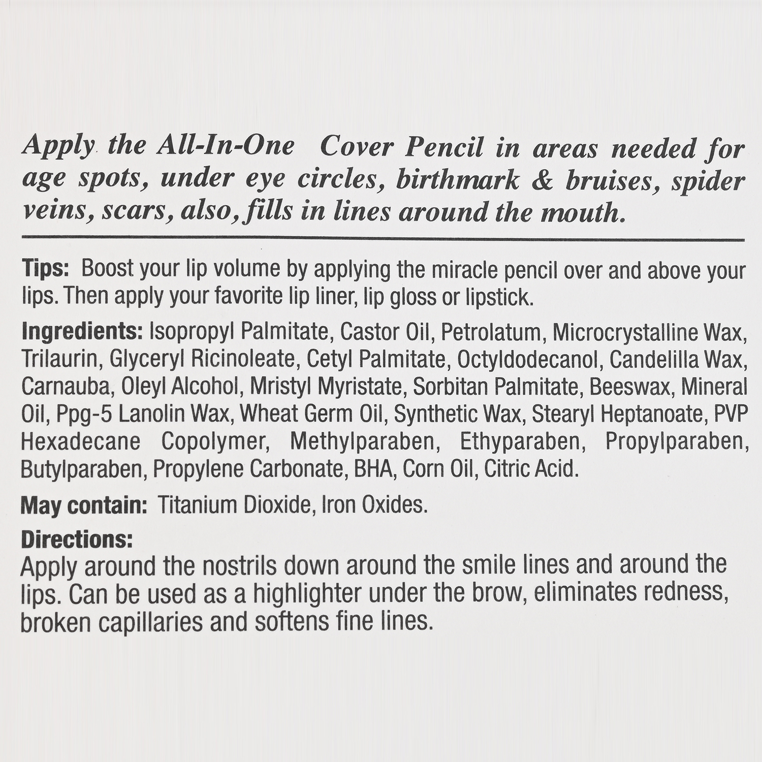 Miracle Concealer Pencil to Reduce Lines & Dark Circles