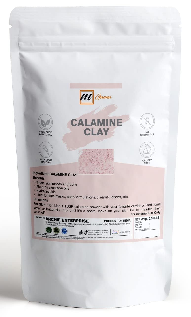100% Natural Calamine Clay Powder for Skin Firming