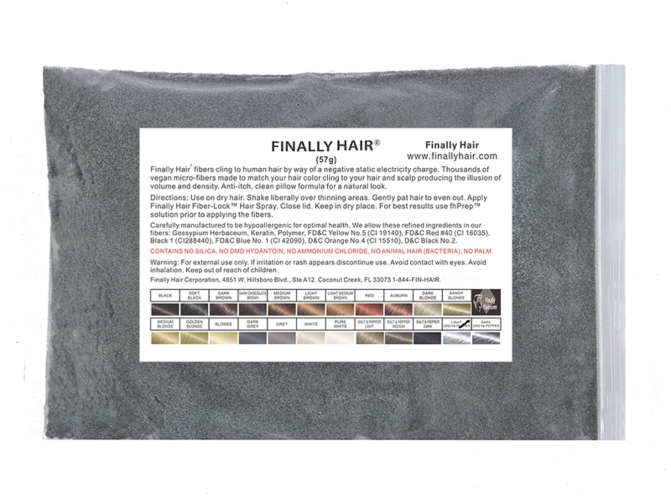 Finally Hair Fibers Refill Bag - Light Grey