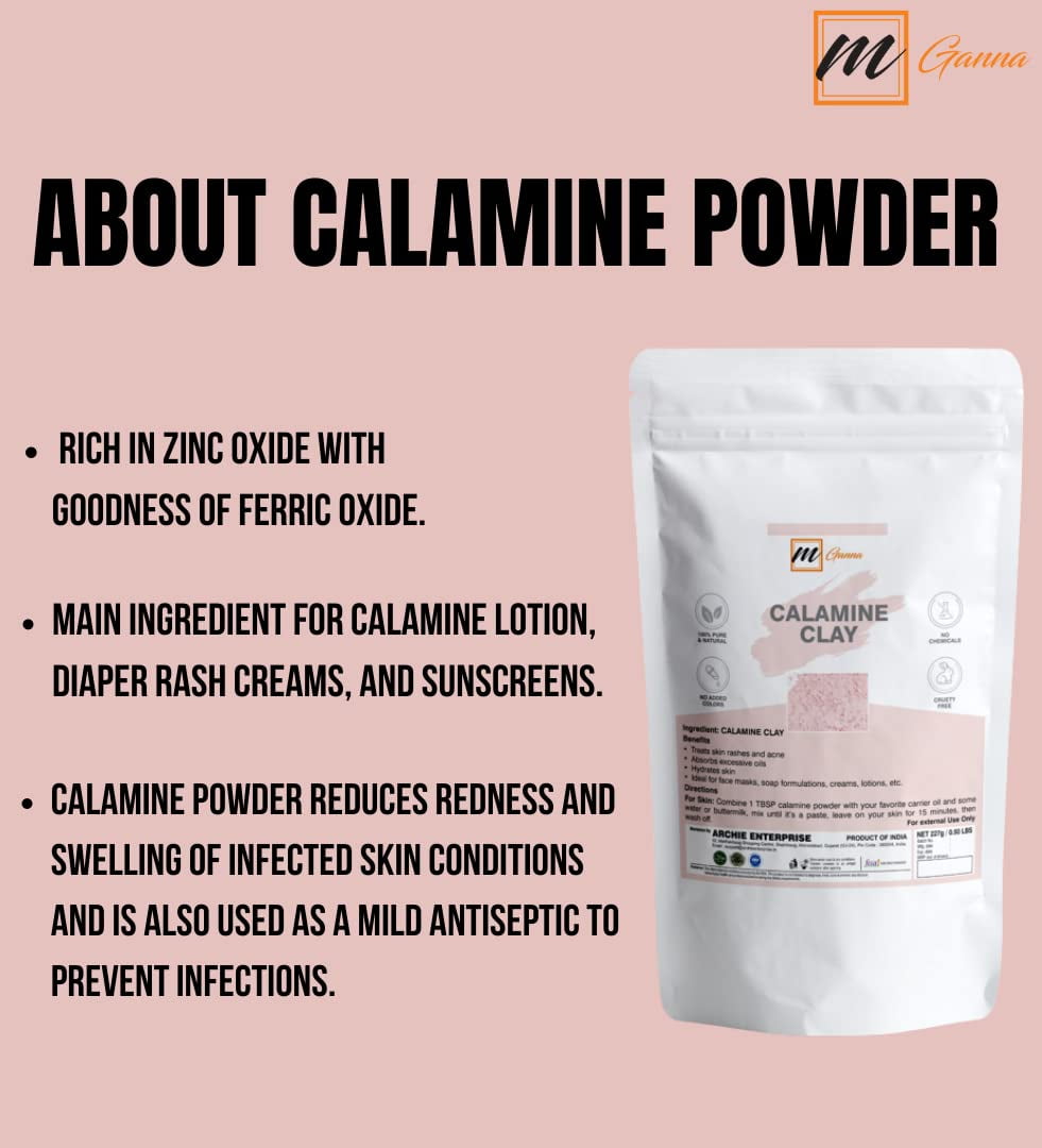 100% Natural Calamine Clay Powder for Skin Firming