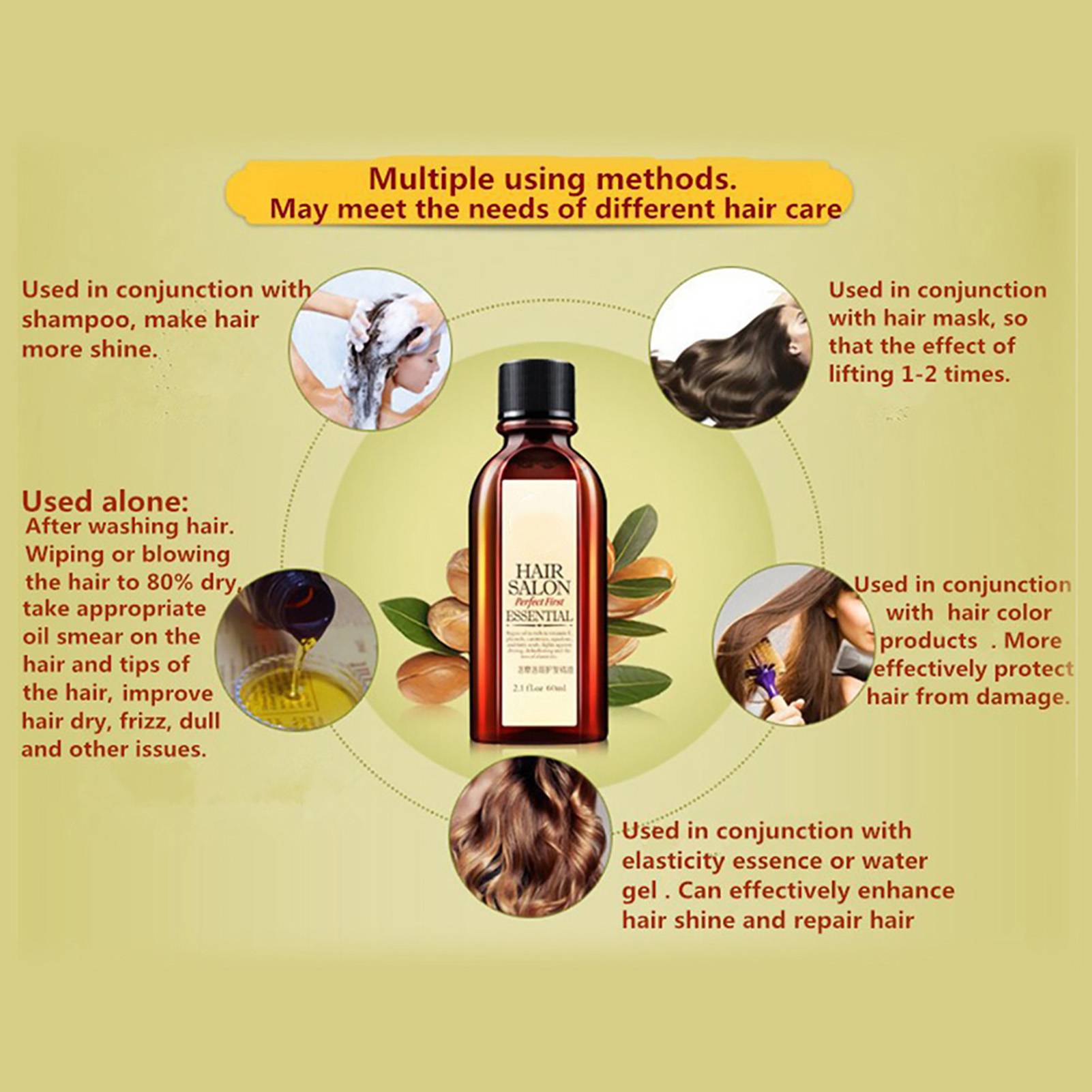 Natural Anti-Aging Hair Growth Oil for Curly Hair