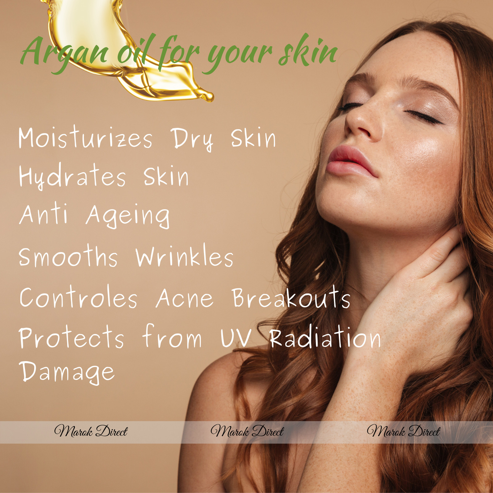 Pure Argan Oil for Hair, Skin, and Body