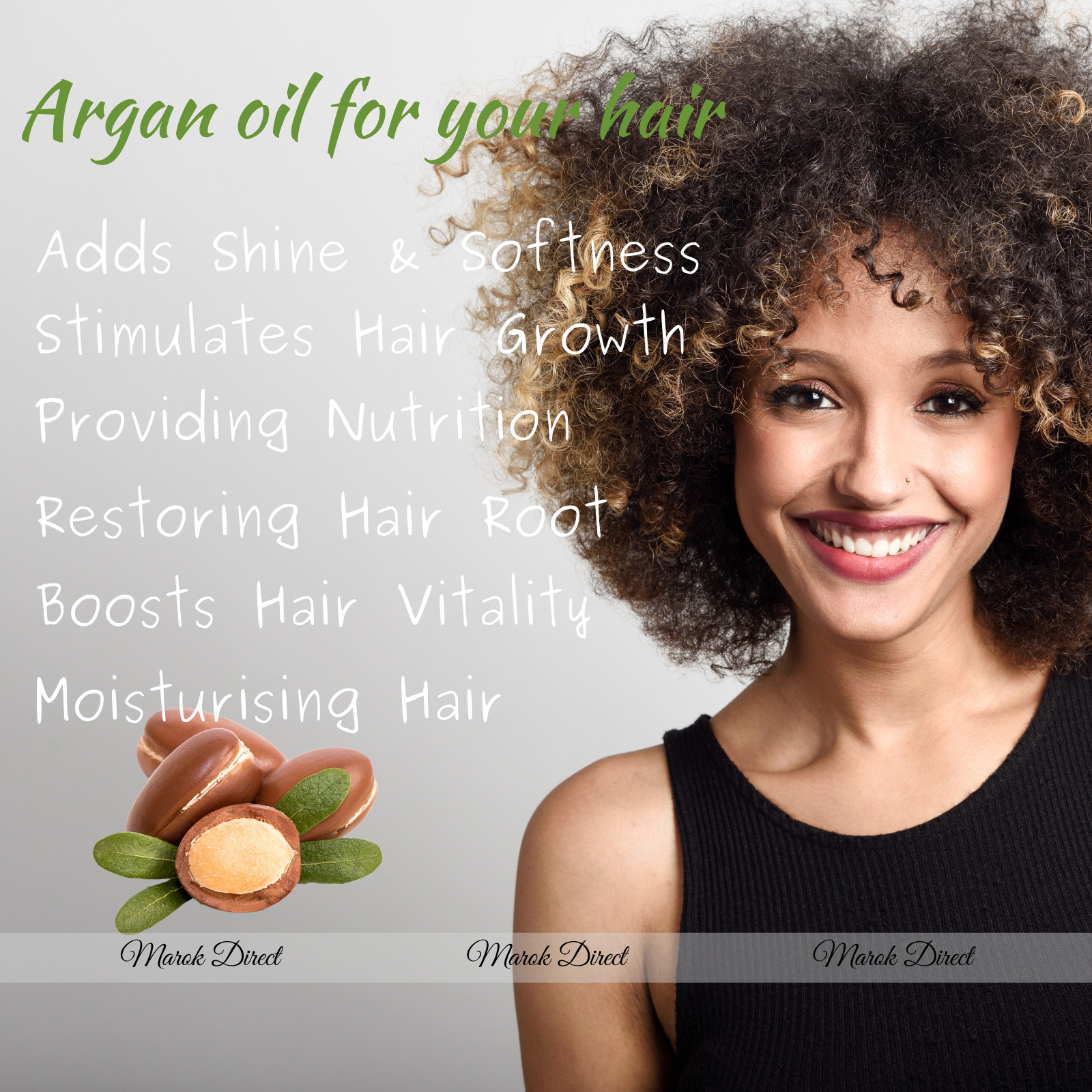 Pure Argan Oil for Hair, Skin, and Body