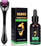 Beard Growth Derma Roller and Serum Set