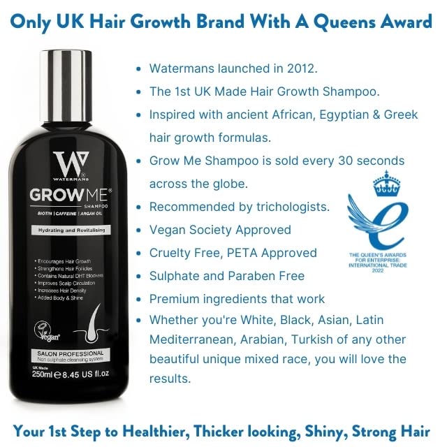 Watermans Grow Me Hair Growth Shampoo with Caffeine