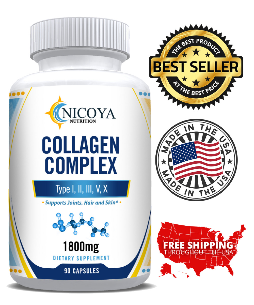 Hydrolyzed Collagen Peptides Anti-Aging Pills 1800mg