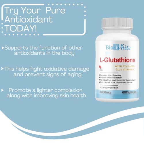 Bio White Glutathione Skin Brightening Supplement, 60 Capsules