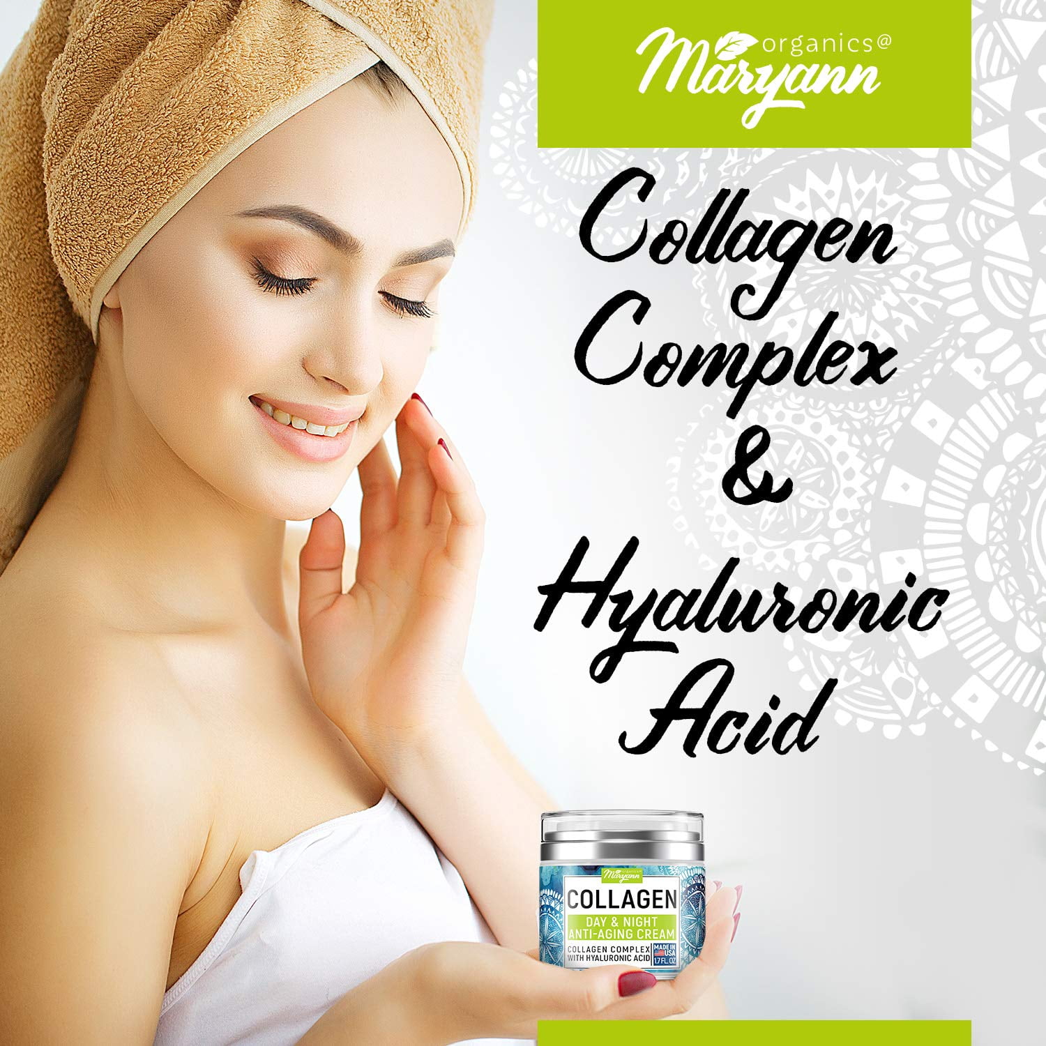 Maryann Organics Collagen Cream - Firming Face Moisturizer