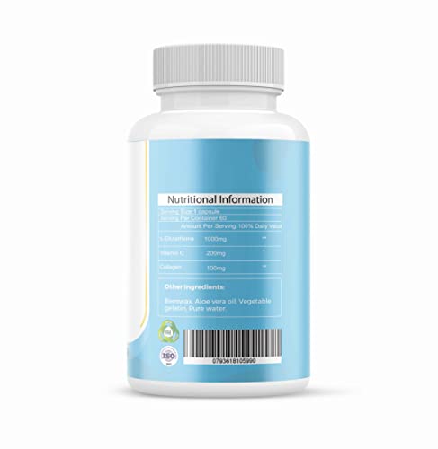 Bio White Glutathione Skin Brightening Supplement, 60 Capsules
