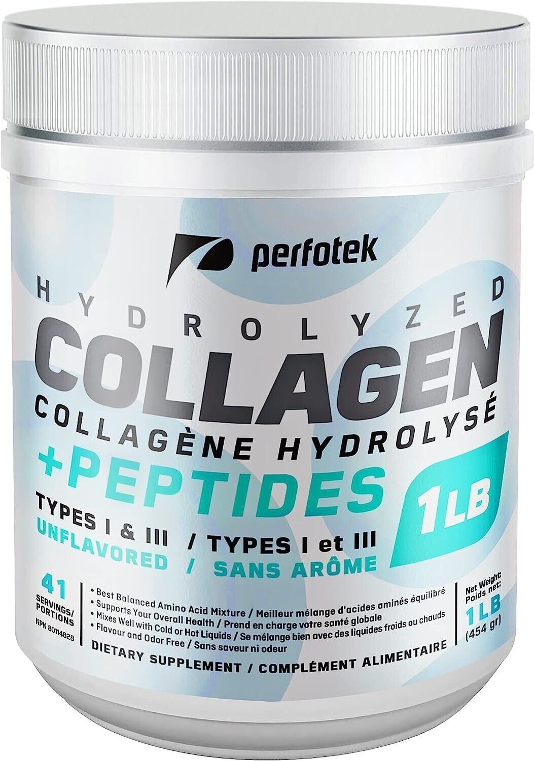Hydrolyzed Collagen Peptides Powder 2lb Unflavored
