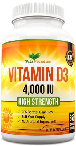 Maximum Strength Vitamin D3, 4,000 IU, 365 Softgels