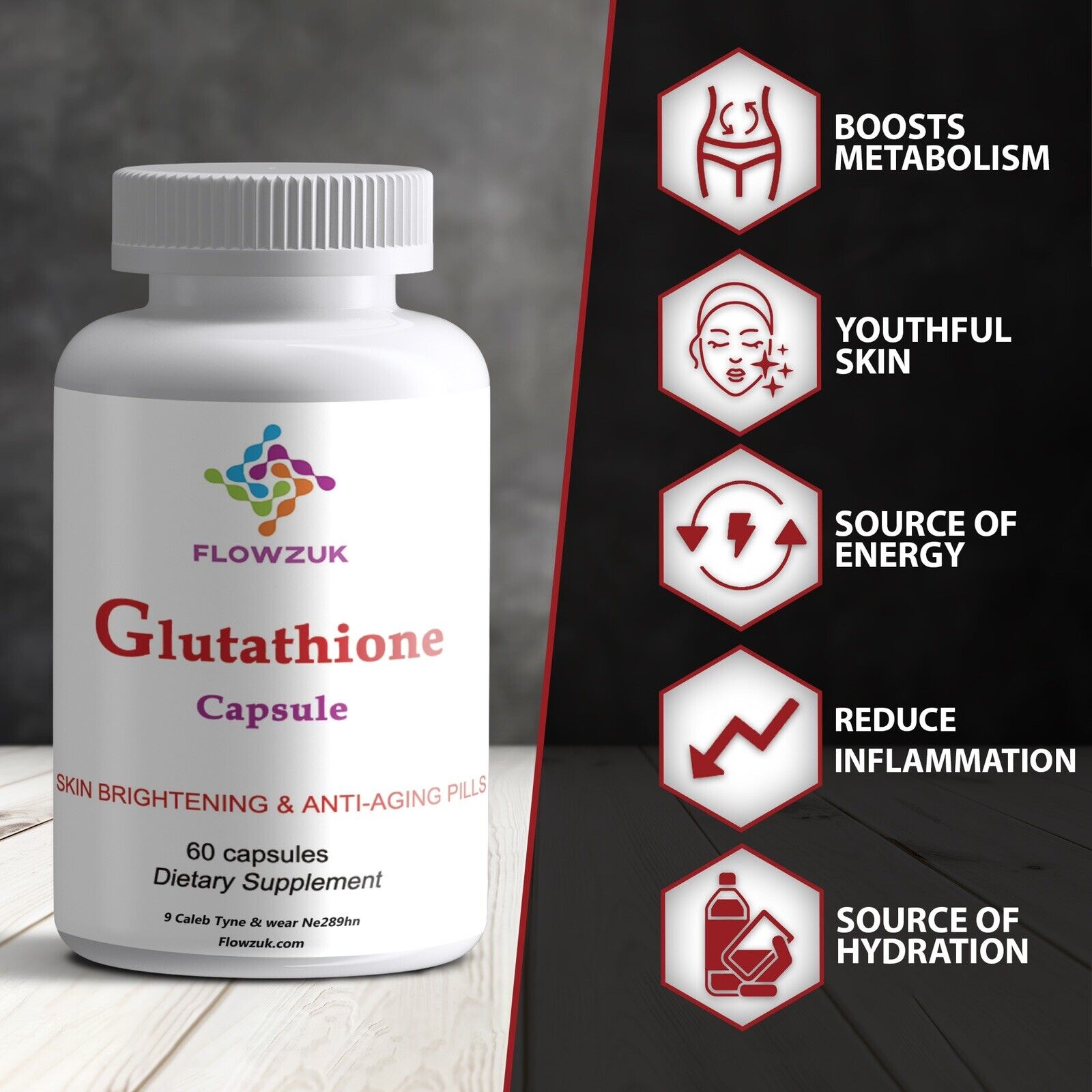 Glutathione Capsules with Collagen & Vitamin C