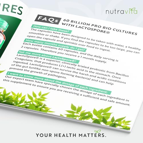 60 Billion CFU Probiotic for Healthy Gut Flora