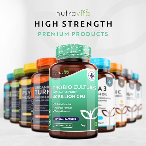 60 Billion CFU Probiotic for Healthy Gut Flora