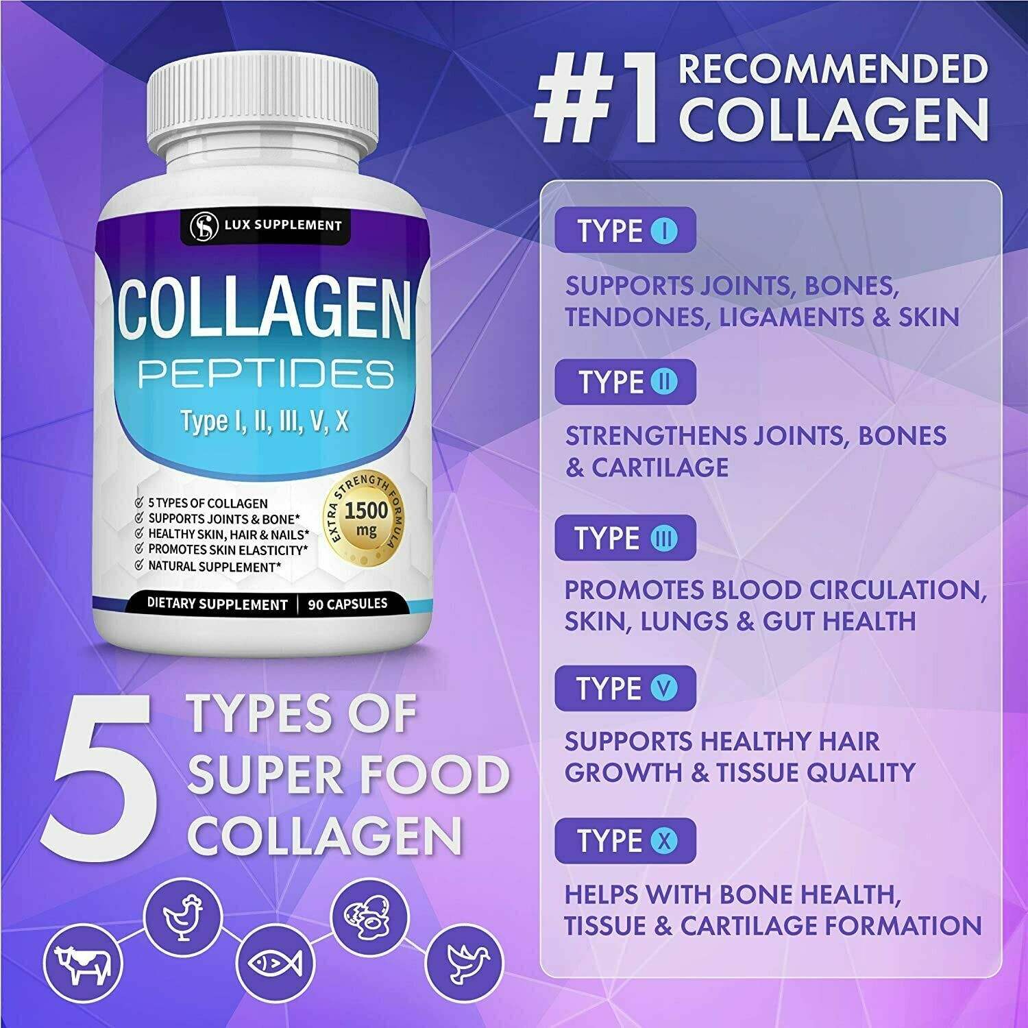 Collagen Peptides Capsules for Youthful Skin
