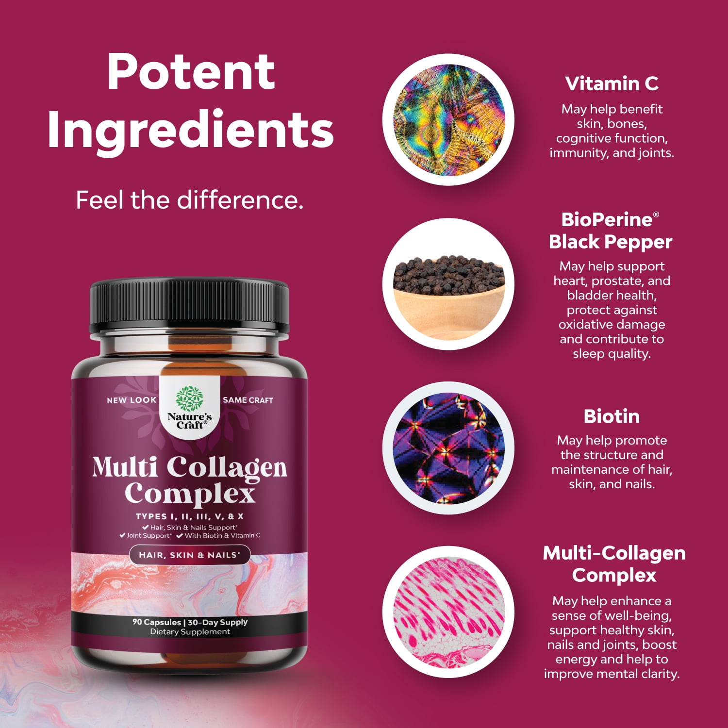 Multi Collagen Complex with Biotin for Men