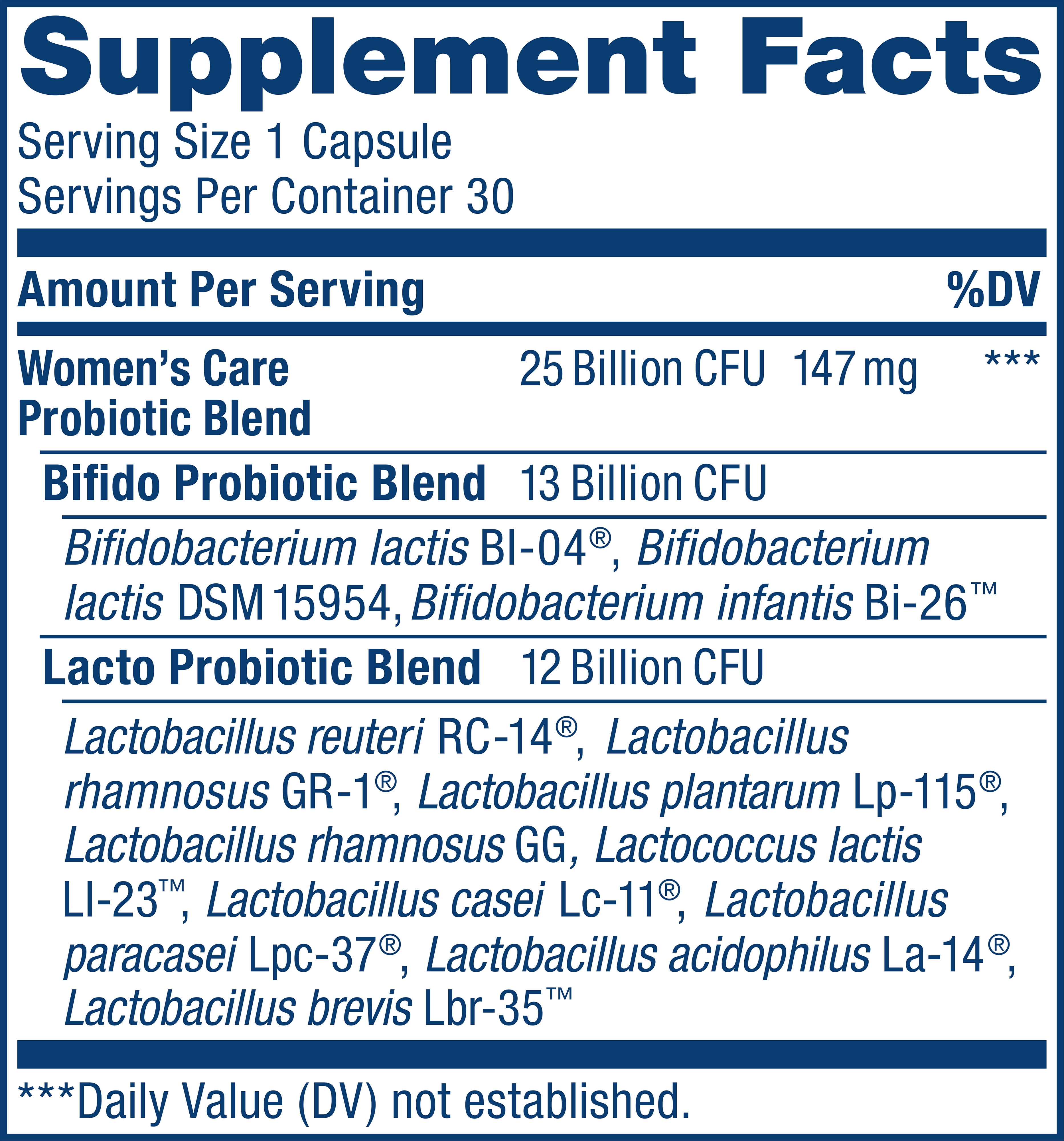 Renew Life Women's Care Probiotic 25 Billion Capsules