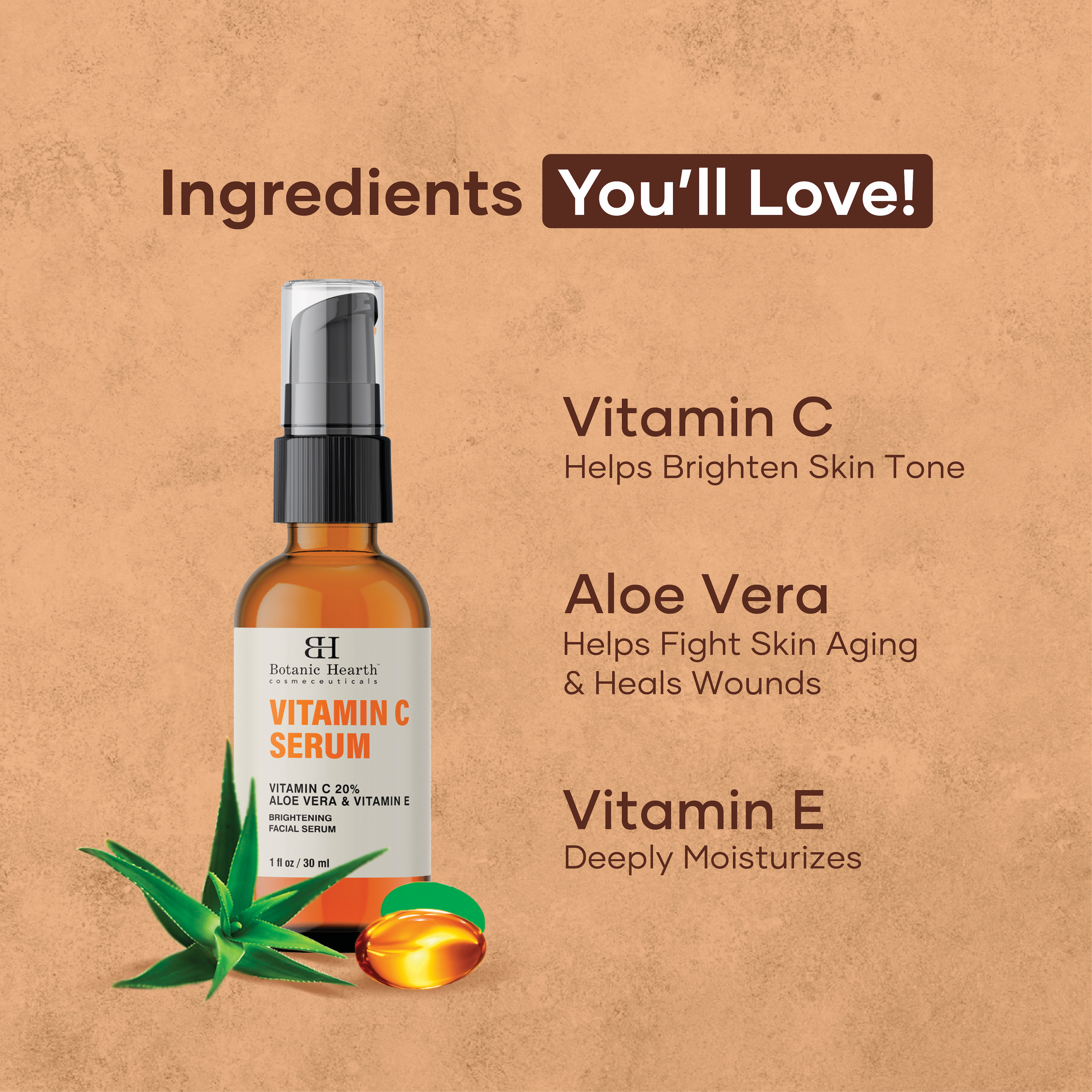 Botanic Hearth Vitamin C Face Serum - 1 oz