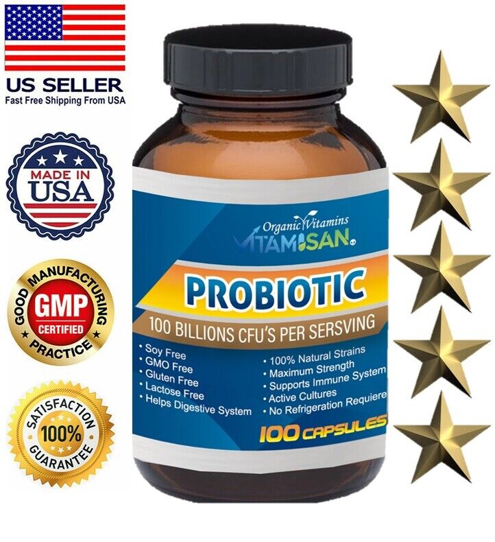 100 Billion CFU Probiotics for Digestive Health