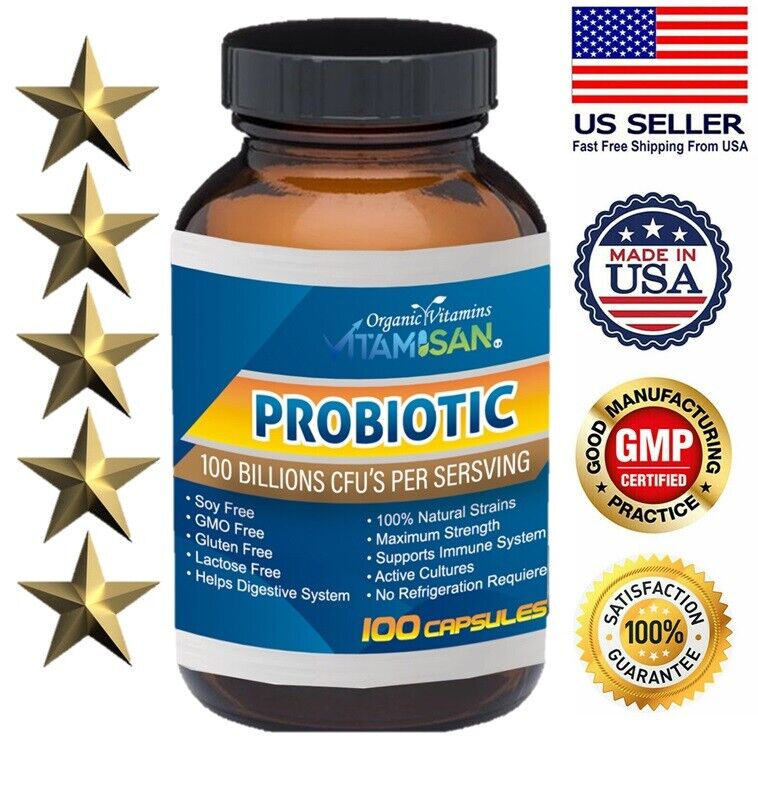 100 Billion CFU Probiotics for Digestive Health